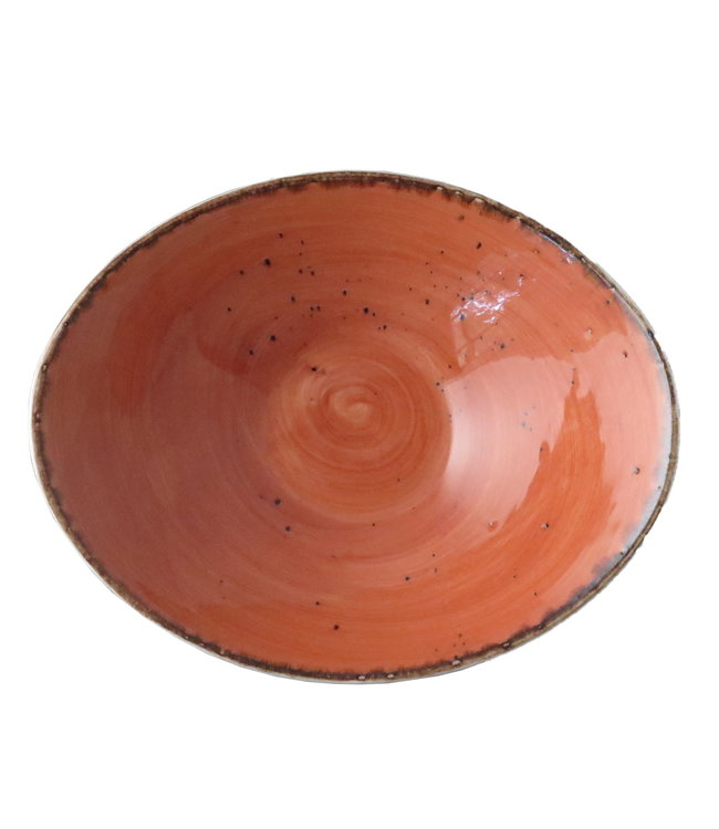 Schaal Salsa ovaal 100 mm terracotta Rustic - Continental