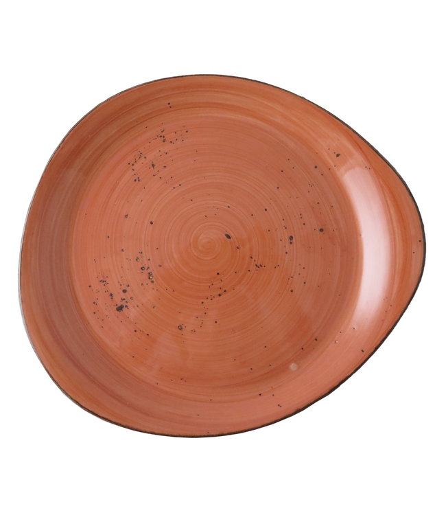 Bord Pebble plat 310 mm terracotta - Rustic