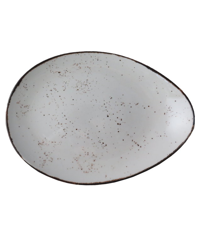 Schaal ovaal 325 x 235 mm wit Rustic - Continental