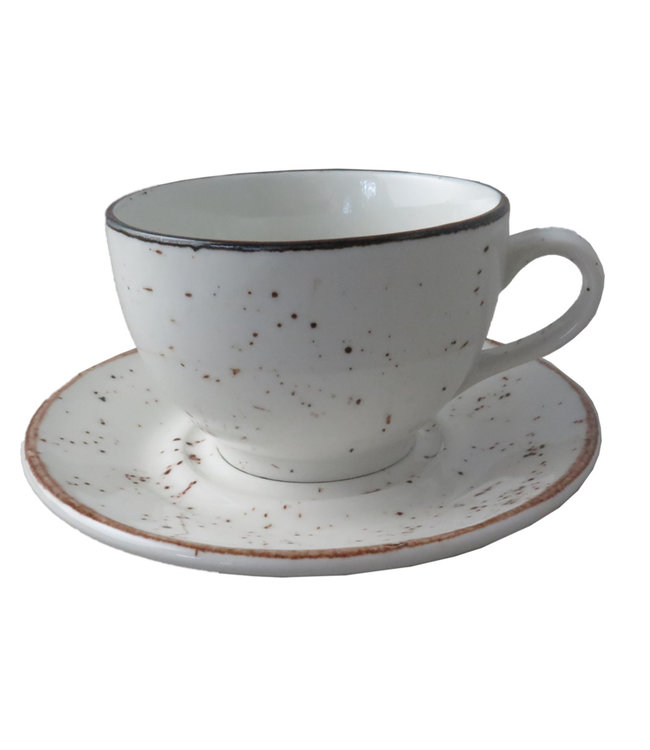 Koffiekop 15 cl wit Rustic - Continental