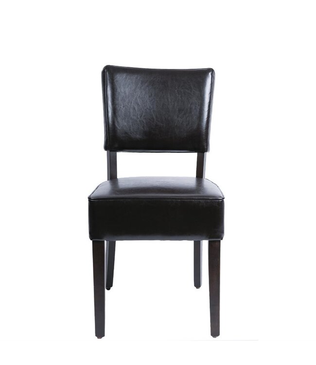 Stoel robuust donkerbruin 426 x 450 x 858 mm - Kunstleder | prijs & verp per  2 stuks
