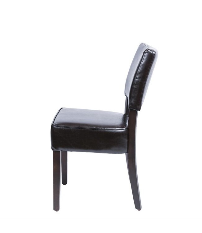 Stoel robuust donkerbruin 426 x 450 x 858 mm - Kunstleder | prijs & verp per  2 stuks