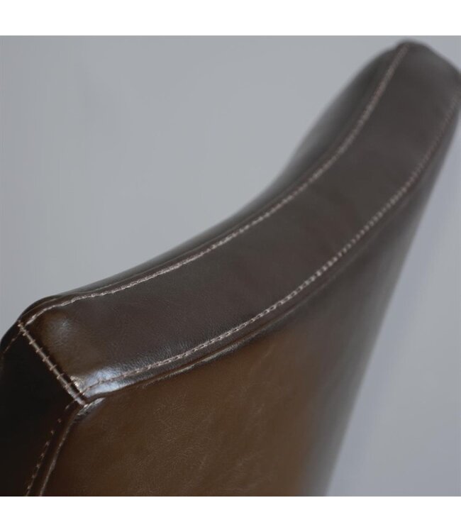 Stoel robuust donkerbruin 426 x 450 x 858 mm - Kunstleder | prijs & verp per  2 stuks