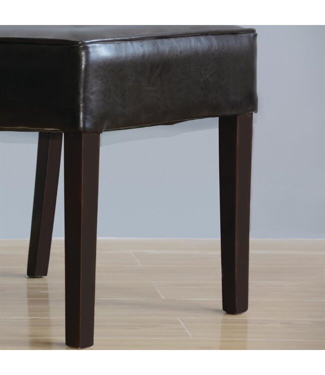 Stoel robuust donkerbruin 426 x 450 x 858 mm - Kunstleder | prijs & verp per  2 stuks