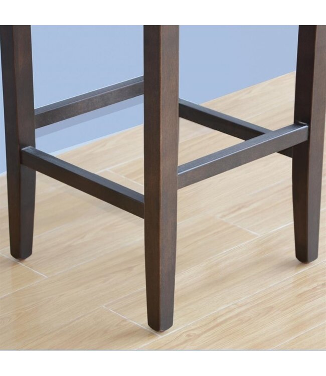 Barkruk hoog donkerbruin 410 x 410 x 760 mm - Kunstleder | prijs & verp per  2 stuks