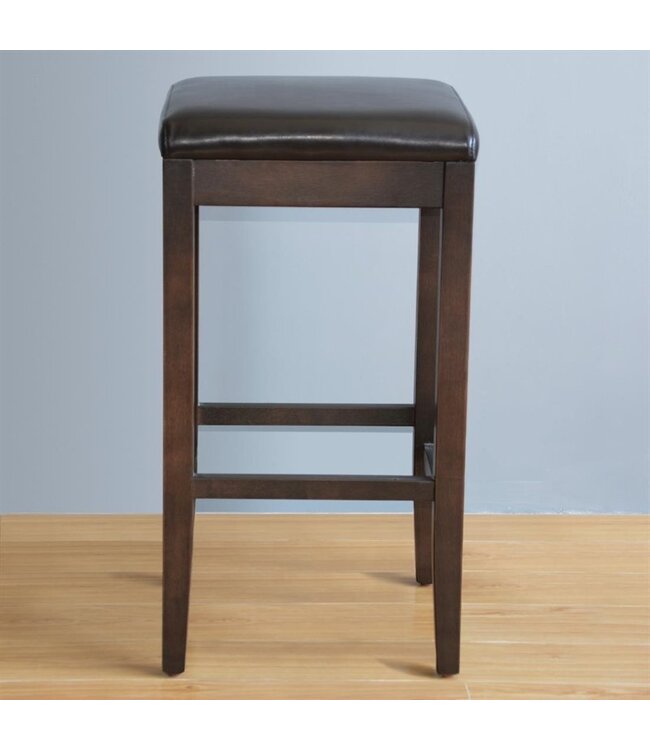 Barkruk hoog donkerbruin 410 x 410 x 760 mm - Kunstleder | prijs & verp per  2 stuks