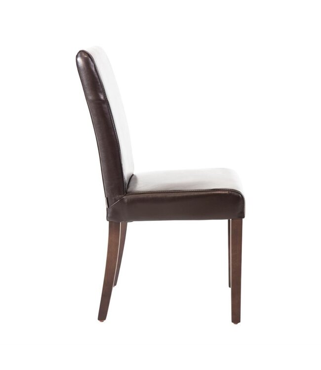 Stoel donkerbruin 405 x 500 x 940 mm - Kunstleder | prijs & verp per  2 stuks