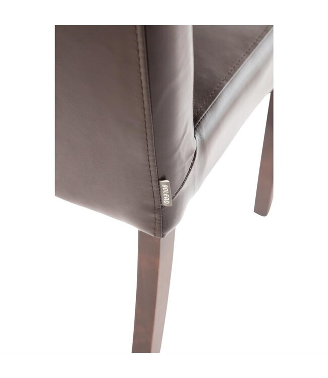 Stoel donkerbruin 405 x 500 x 940 mm - Kunstleder | prijs & verp per  2 stuks