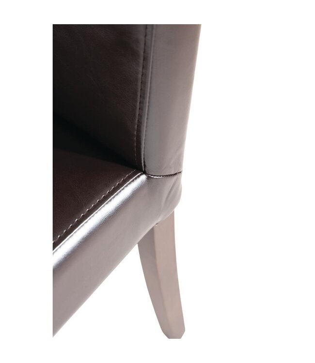 Stoel donkerbruin 405 x 500 x 940 mm - Kunstleder | prijs & verp per  2 stuks
