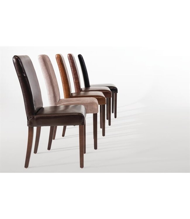 Stoel donkerbruin 405 x 500 x 940 mm - Kunstleder | prijs & verp per  2 stuks