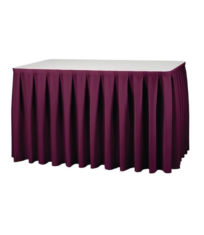 Tafelrok Boxpleat bordeaux 4100 x 730 mm - Polyester