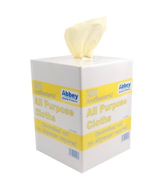 Jantex Multifunctionele antibacteriële doekjes geel 370 x 220 mm - Jantex | prijs & verp per 200 stuks