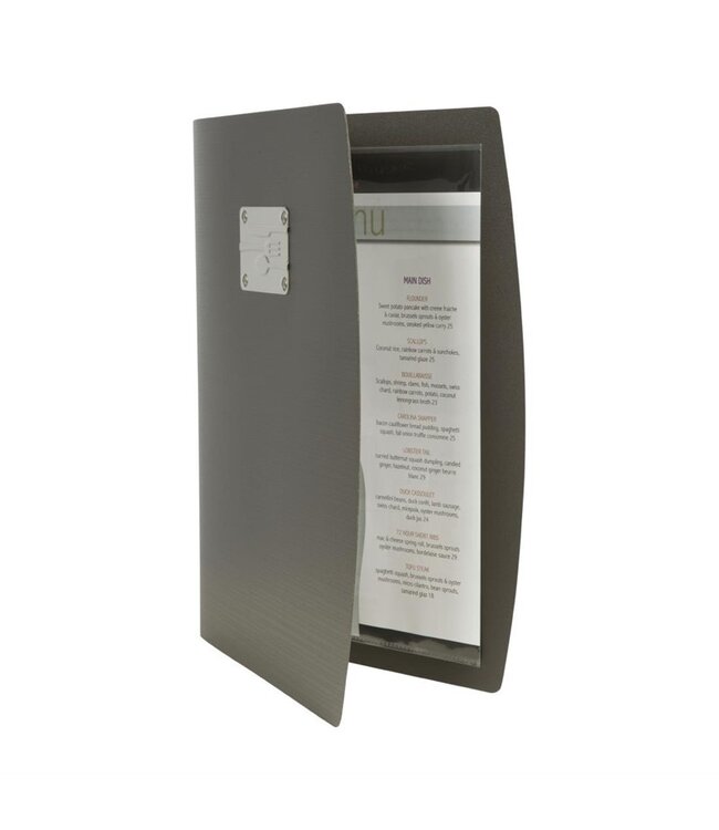 Menuhouder Rio A4 zwart 250 x 10 x 350 mm kunststof - Securit