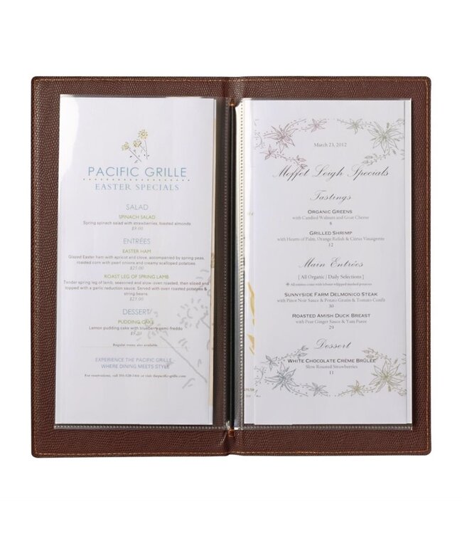 Menumap Trendy A5 bruin 148 x 210 mm kunstleer - Securit