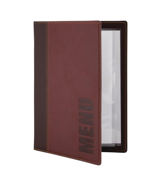 Menumap Trendy A5 wijnrood 180 x 5 x 249 mm kunstleer - Securit