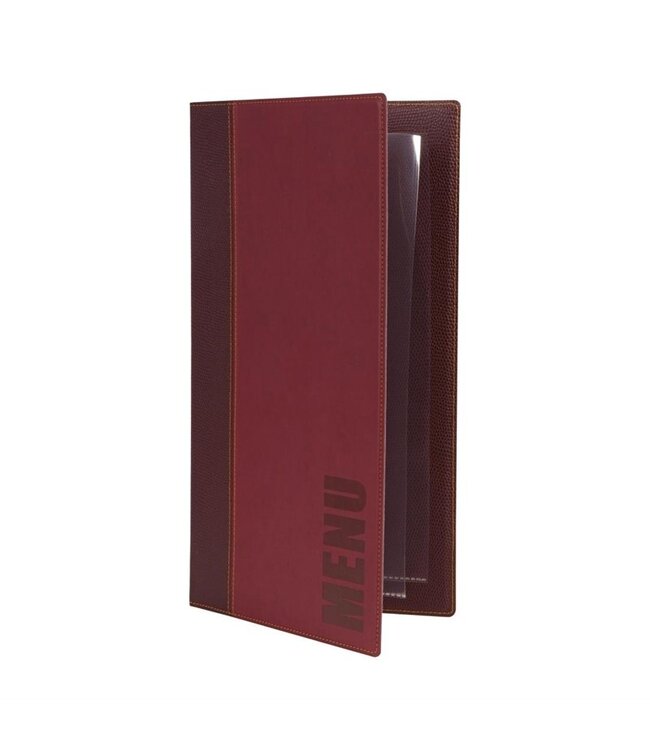 Menumap Trendy A5 wijnrood 180 x 5 x 249 mm kunstleer - Securit