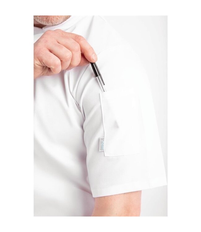 Koksbuis korte mouw wit (div maten: XS - XXL) - White Vegas