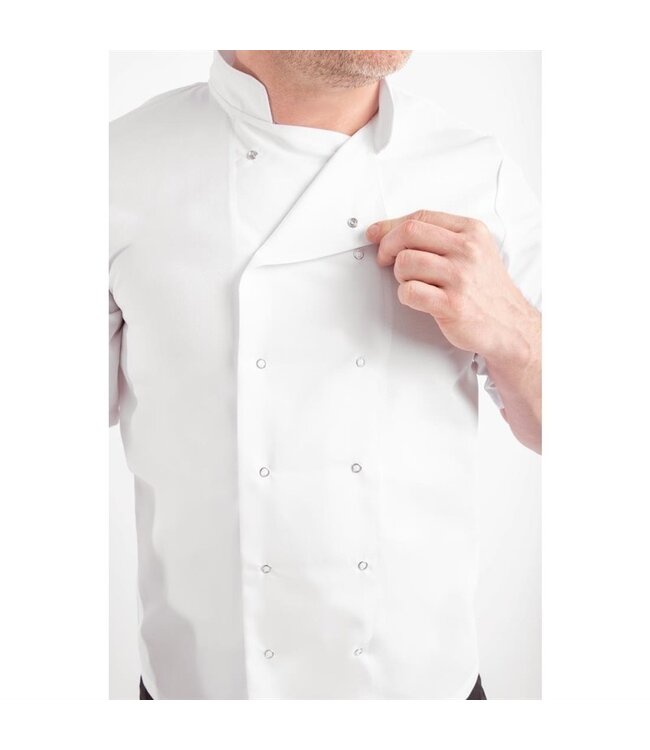 Koksbuis korte mouw wit (div maten: XS - XXL) - White Vegas