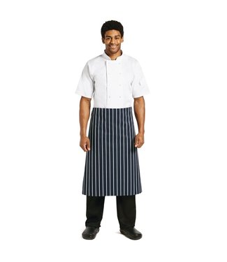 Whites Chefs Clothing Sloof blauw-wit gestreept 760 x 920 mm - Whites