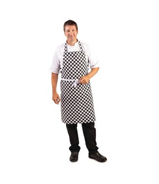 Whites Chefs Clothing Schort zwart-wit geblokt 711 x 965 mm - Whites