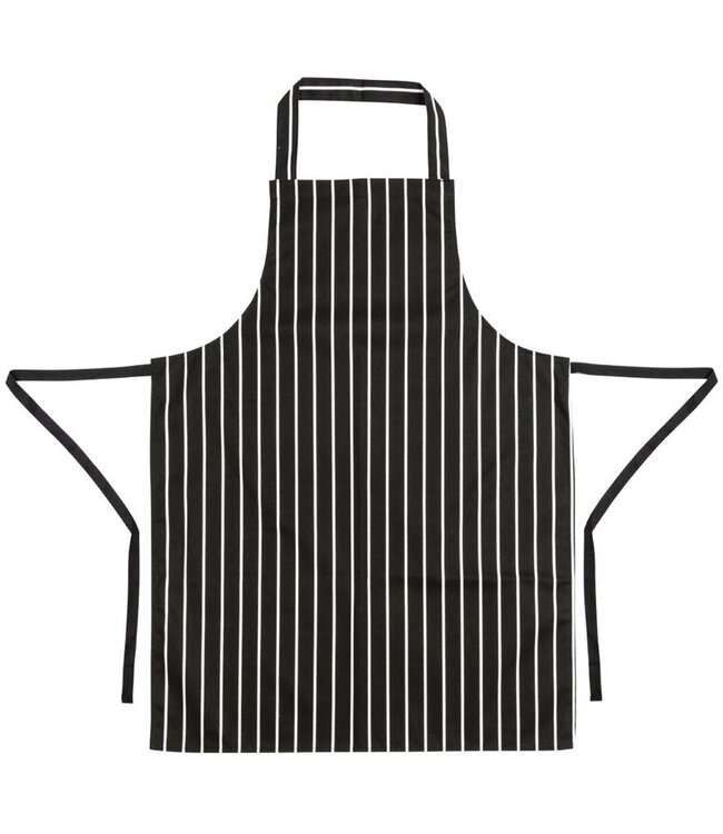 Halterschort zwart-wit gestreept 710 x 970 mm katoen - Whites