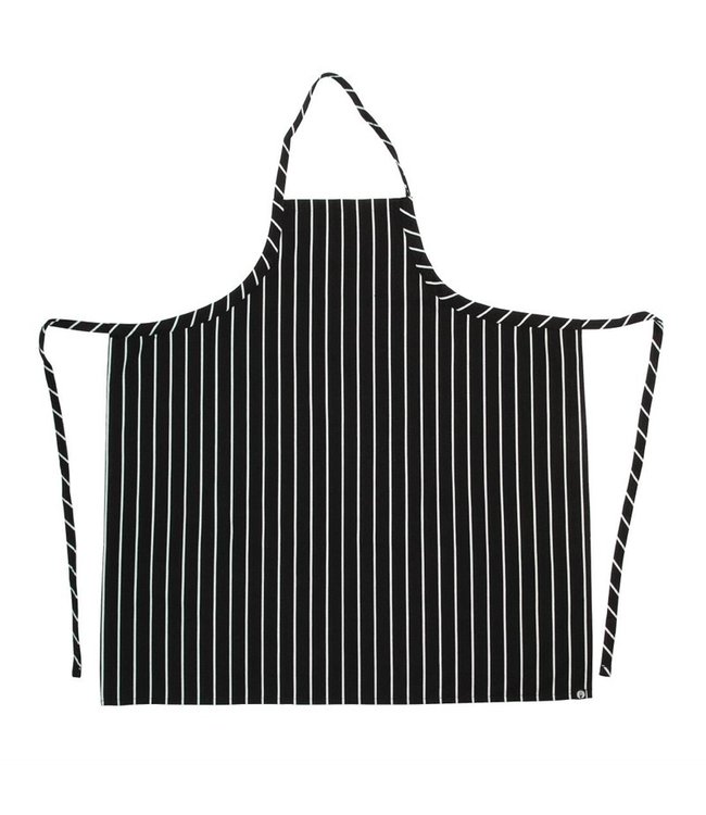 Schort geweven zwart-wit gestreept 940 x 990 mm - Chefs  Works Premium