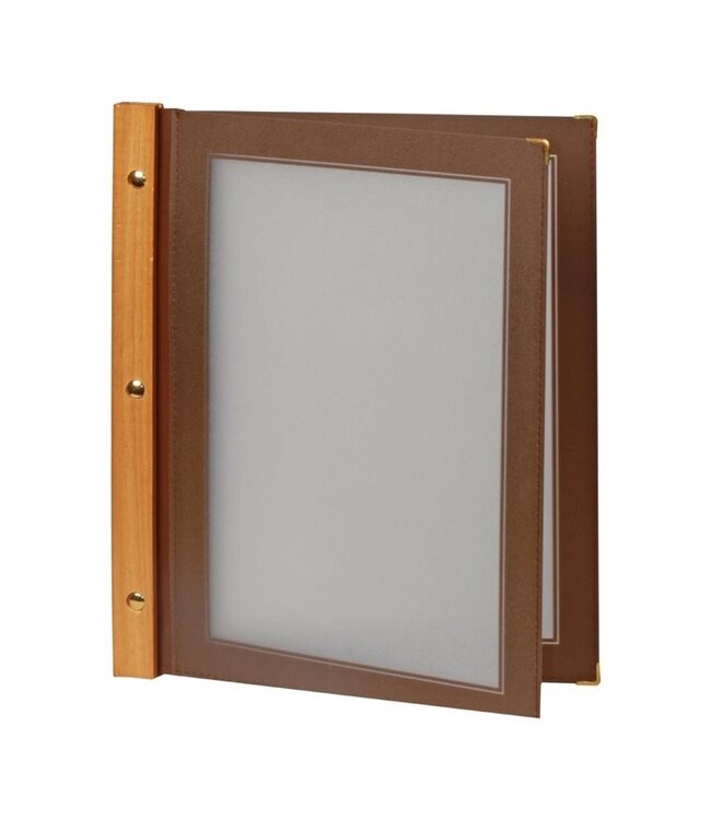 Insteekhoezen extra set bruine rand 260 x 1 x 320 mm plastic - Securit | prijs & verp per 5 stuks