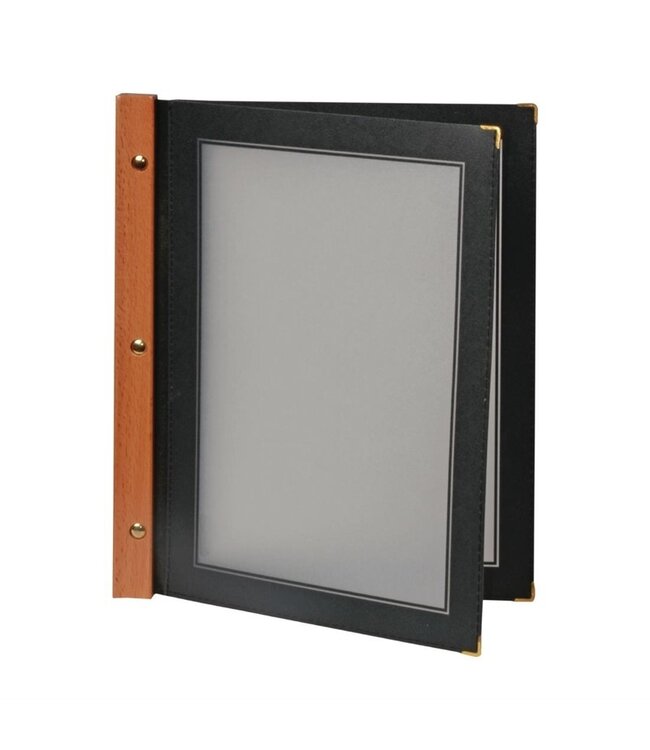 Menumap hout A4 zwart 260 x 20 x  320 mm hout  - Securit