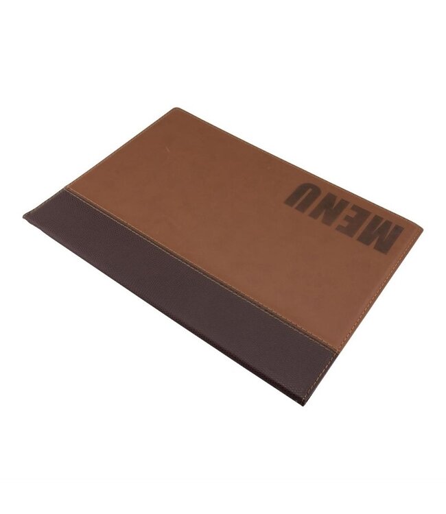Menumap Trendy A4 bruin 260 x 320 mm kunstleer - Securit