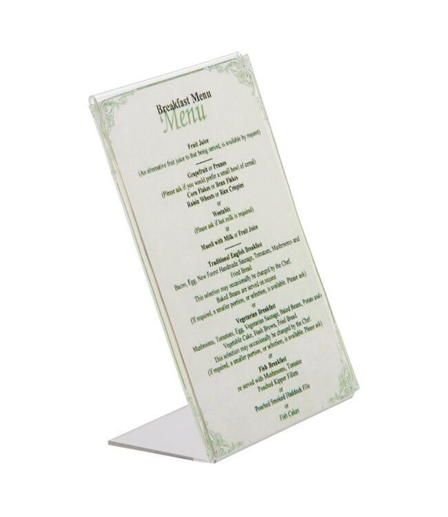 Menukaarthouder hellend A5 acryl - Fusion plus