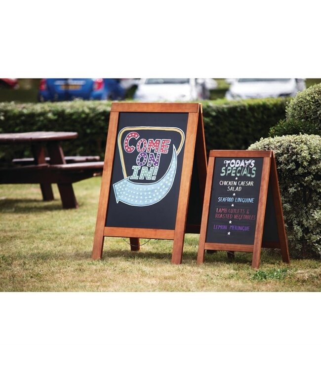 Krijtbord - stoepbord 700 x 1200 mm houten frame - Fusion plus