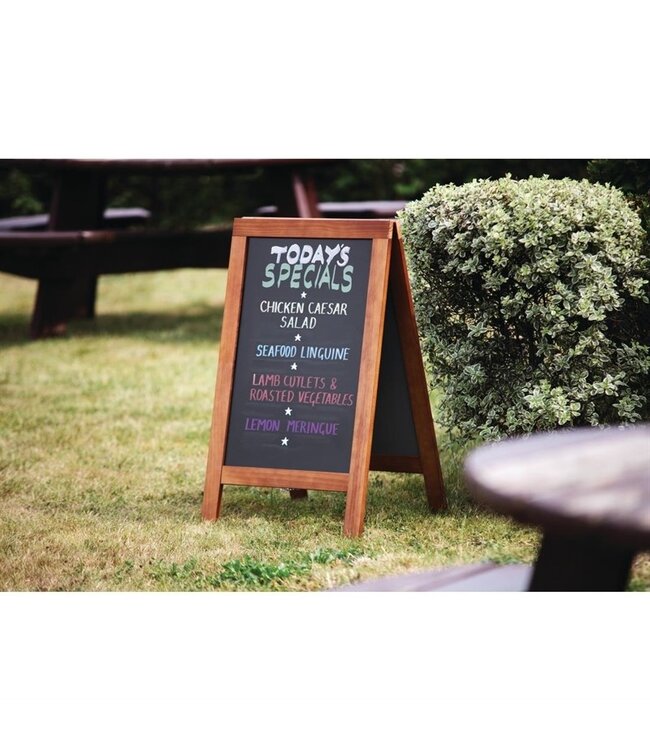 Krijtbord - stoepbord 700 x 1200 mm houten frame - Fusion plus