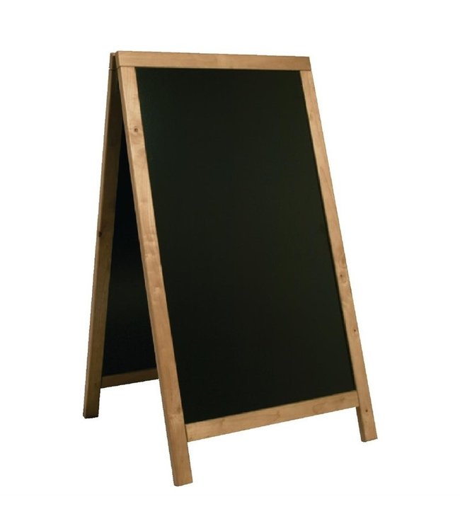 Krijtbord - stoepbord 680 x 1200 mm teakhout Duplo - Securit