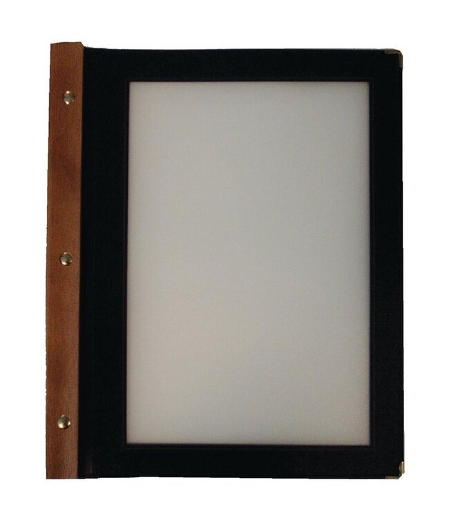 Menumappen set zwart met houten box A4 301 x 246 x 337 mm - Securit