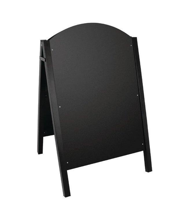 Krijtbord - stoepbord met zwart metalen frame 670 x 660 x 1025 mm - Fusion plus