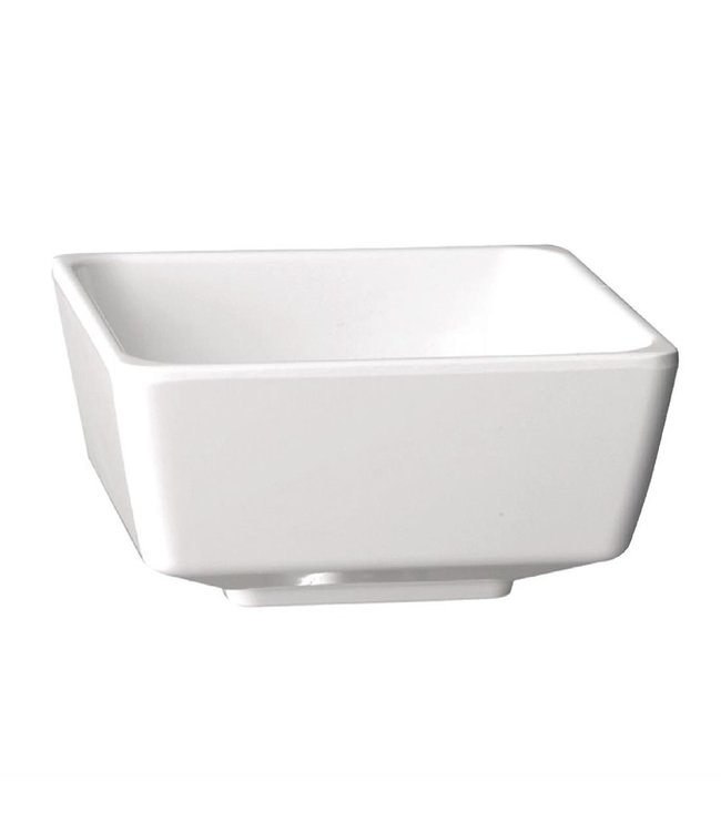 Kom vierkant wit 50 cl 125 x 125 x 60 mm Float melamine - APS