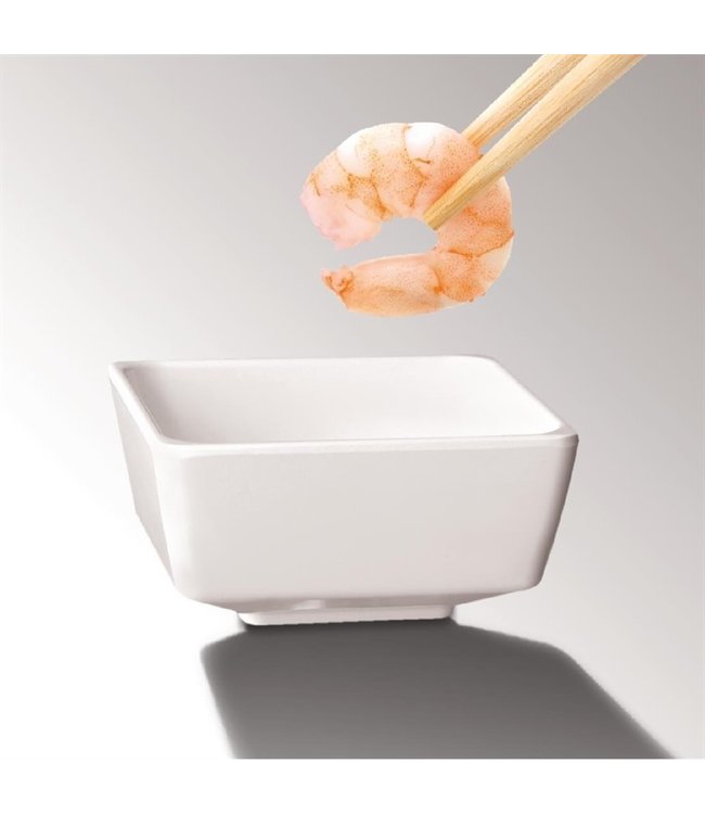 Kom vierkant wit 5 cl 55 x 55 x 3 mm Float melamine - APS