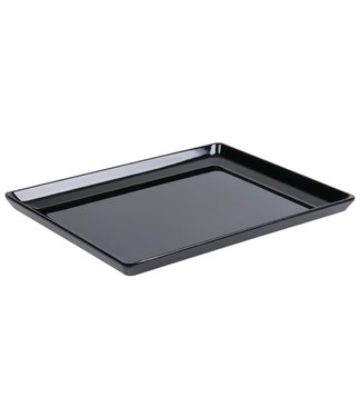 Schaal plat zwart 1/1GN 530 x 325 x 30 mm Float melamine - APS