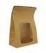 Vegware Broodzak kraftpapier met venster 76 x 152 x 230 mm - Vegware | prijs & verp per 250 stuks