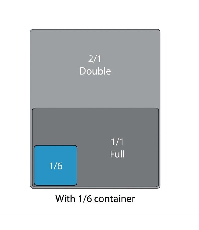 Schaal 1/6GN 176 x 162 x 65 mm Whiteware - Fusion plus