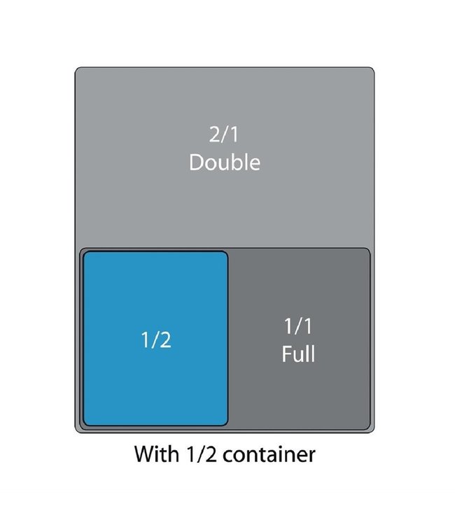 Schaal 1/2GN 330 x 270 x 65 mm Whiteware - Fusion plus