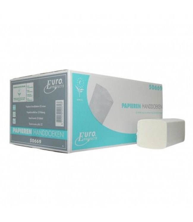 Handdoeken 210 x 240 mm Z-fold cellulose wit 2-lgs | prijs & verp per 3.200 stuks