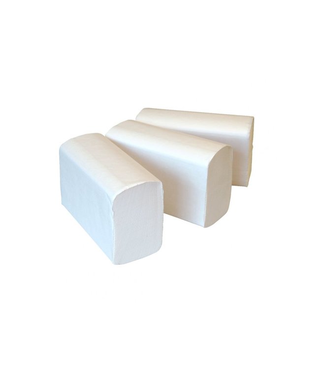 Handdoeken 210 x 240 mm Z-fold cellulose wit 2-lgs | prijs & verp per 3.200 stuks