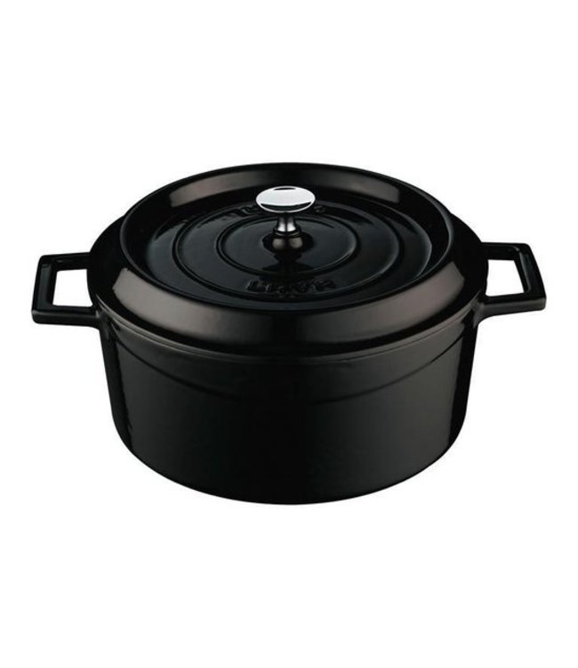 Braadpan rond 55 cl Ø 120 mm mat zwart/zwart - LAVA