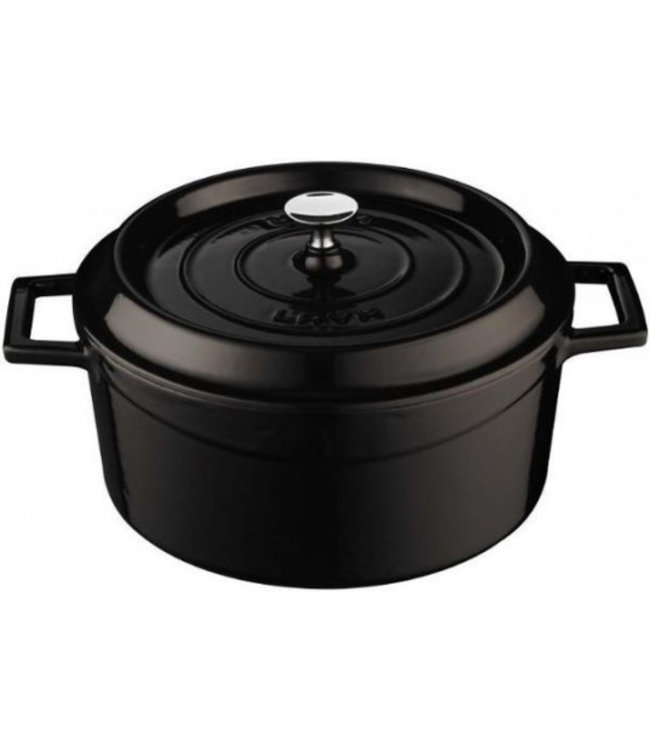 Braadpan rond 10 ltr Ø 320 mm zwart/zwart - LAVA