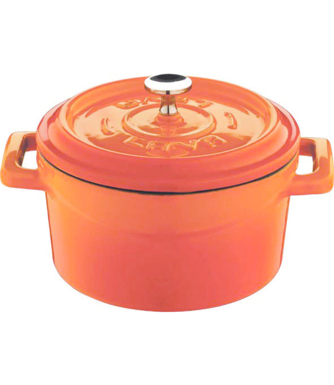 Casserole mini rond 35 cl  Ø 100 mm oranje/zwart - LAVA