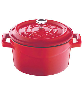 LAVA Casserole mini rond 35 cl  Ø 100 mm rood/zwart - LAVA