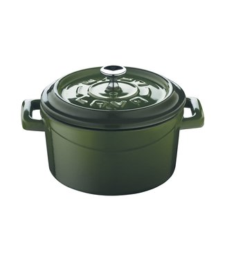 LAVA Casserole mini rond 35 cl  Ø 100 mm mat groen/zwart - LAVA