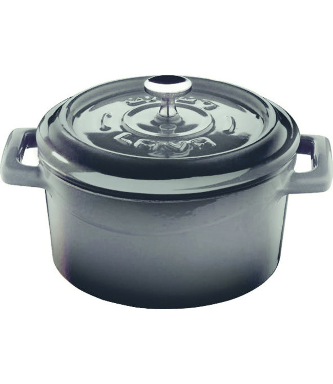 Casserole mini rond 35 cl  Ø 100 mm mat zwart/zwart - LAVA