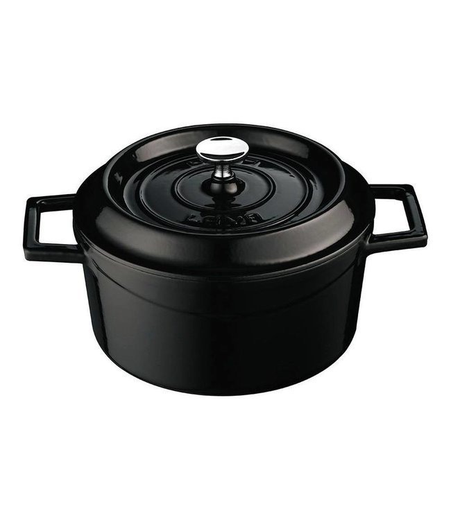 Braadpan rond 2,82 ltr Ø 200 mm zwart/zwart - LAVA